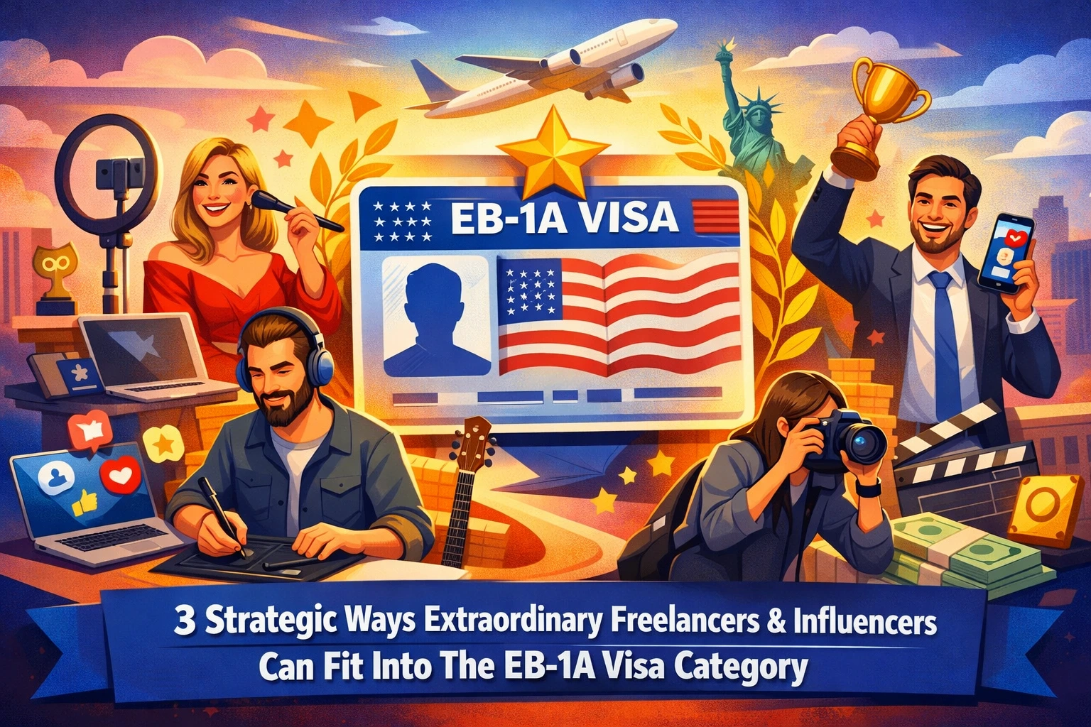 3 Strategic Ways Extraordinary Freelancers & Influencers Can Fit Into The EB-1A Visa Category 3 Strategic Ways Extraordinary Freelancers & Influencers Can Fit Into The EB-1A Visa Category